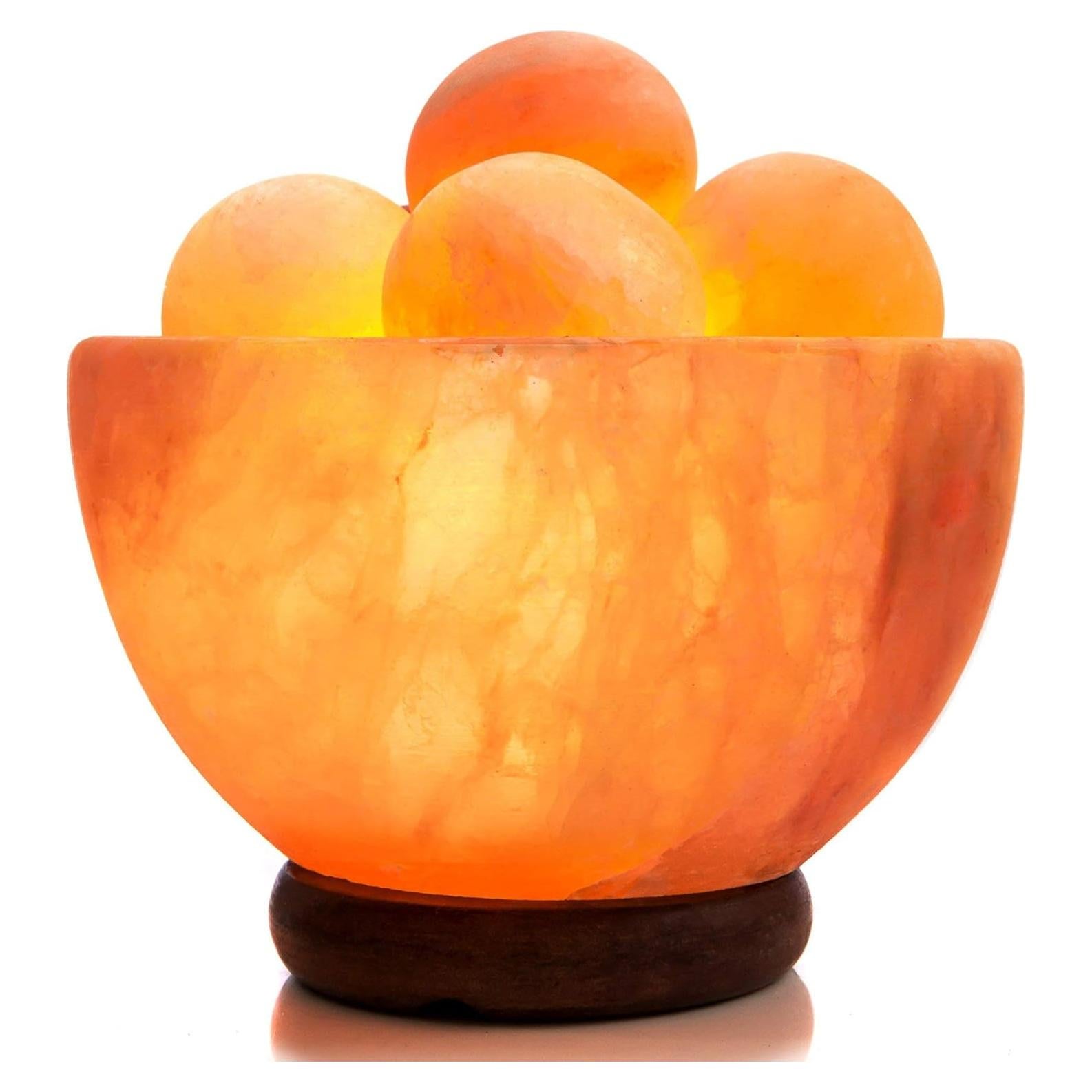 Bowl de Sal del Himalaya UMAID con 6 Pelotas de Masaje