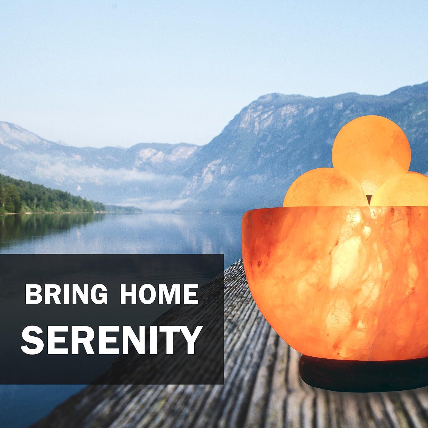 Bowl de Sal del Himalaya UMAID con 6 Pelotas de Masaje