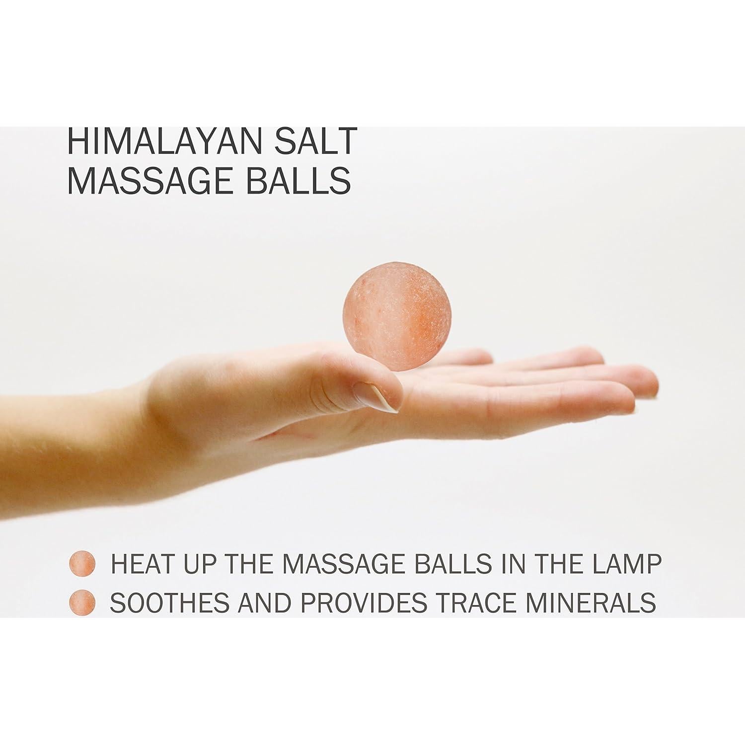 Bowl de Sal del Himalaya UMAID con 6 Pelotas de Masaje