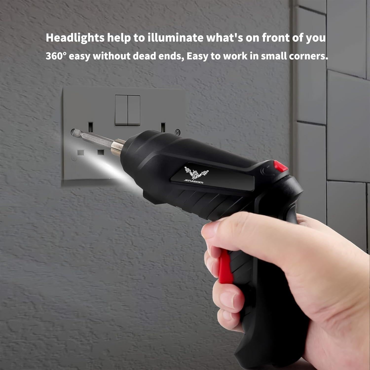 Taladro Eléctrico Inalámbrico JENABOM 3.6V 47 en 1 LED