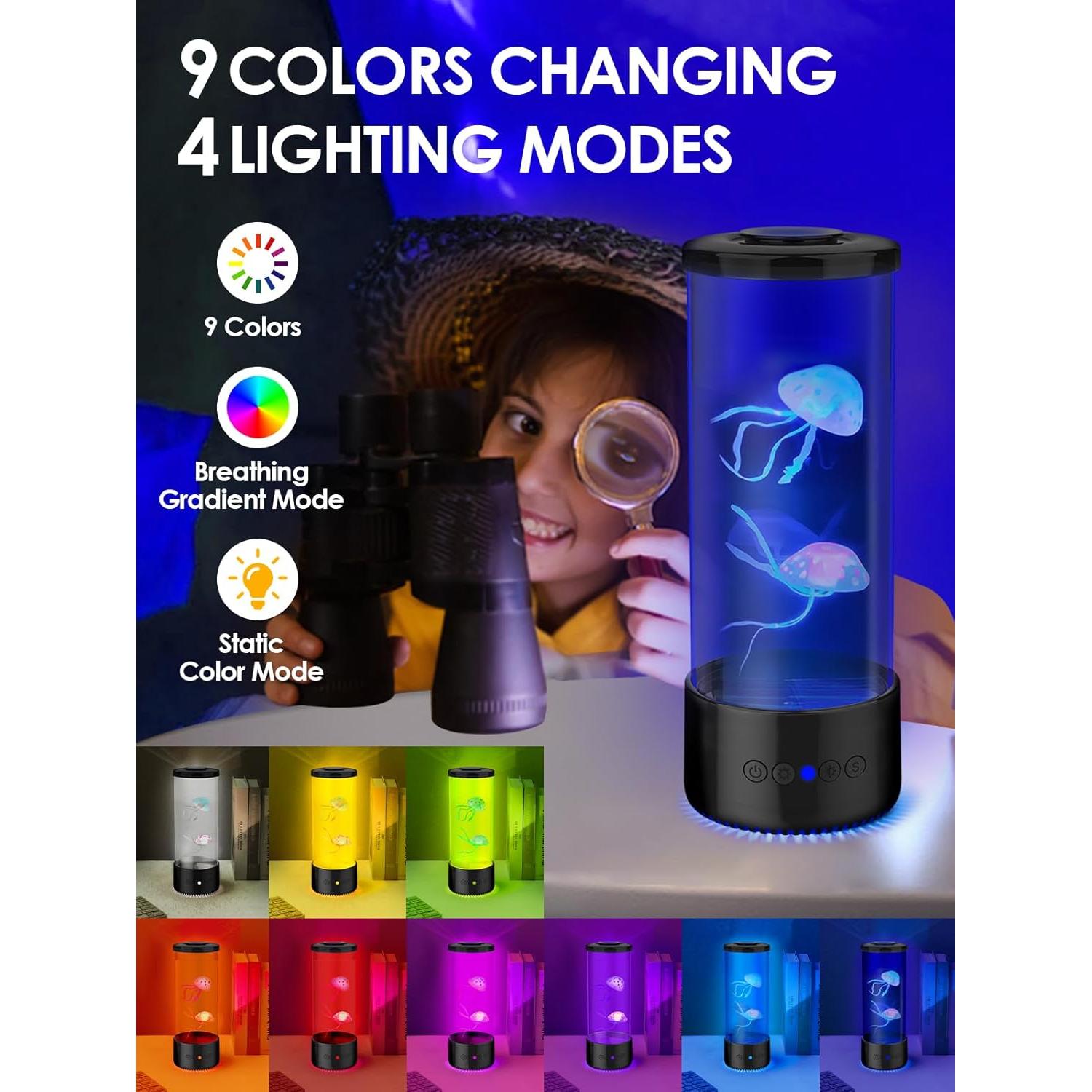 Lámpara de Medusa LED - Control Remoto 9 Colores 30 cm