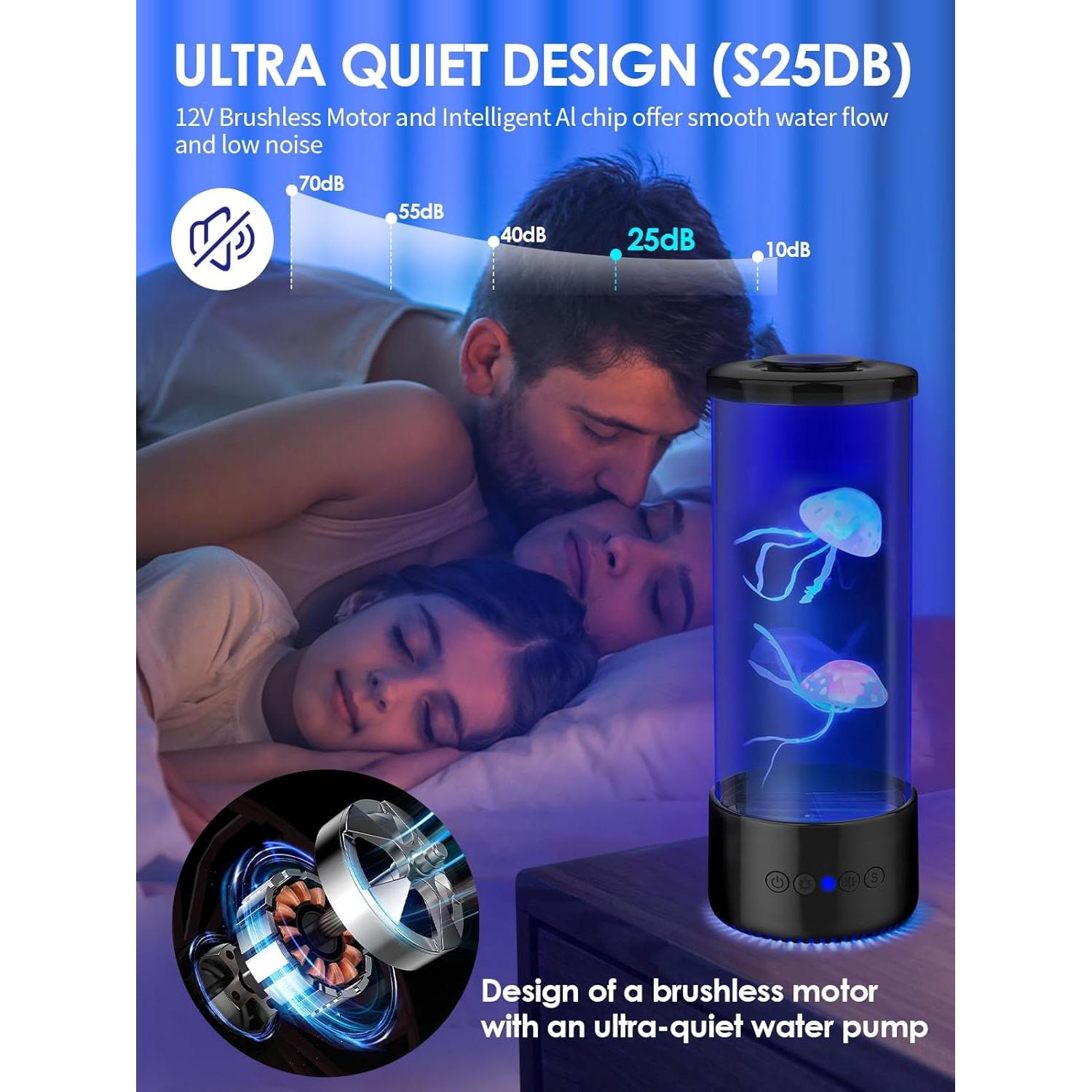 Lámpara de Medusa LED - Control Remoto 9 Colores 30 cm