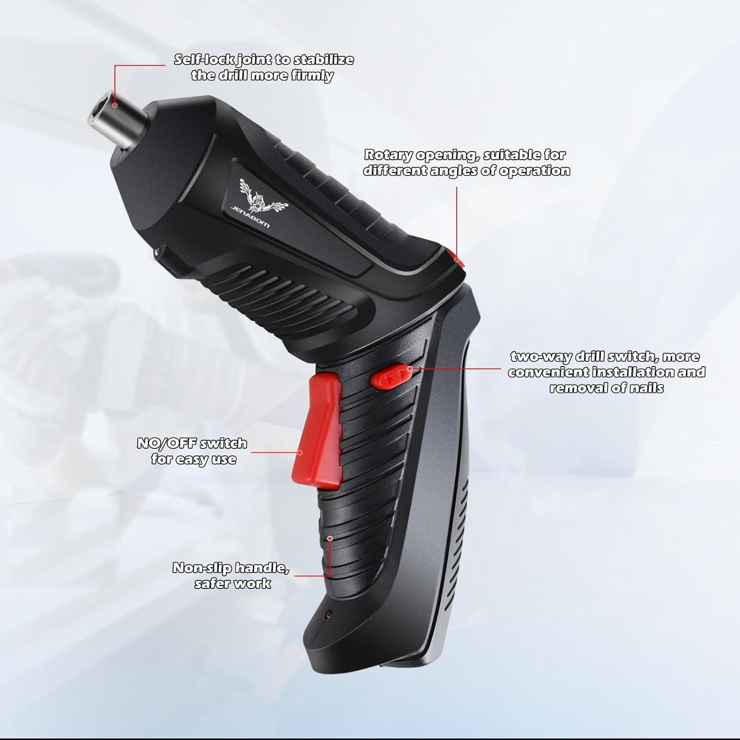 Destornillador eléctrico JENABOM 47 en 1 3.6V con LED