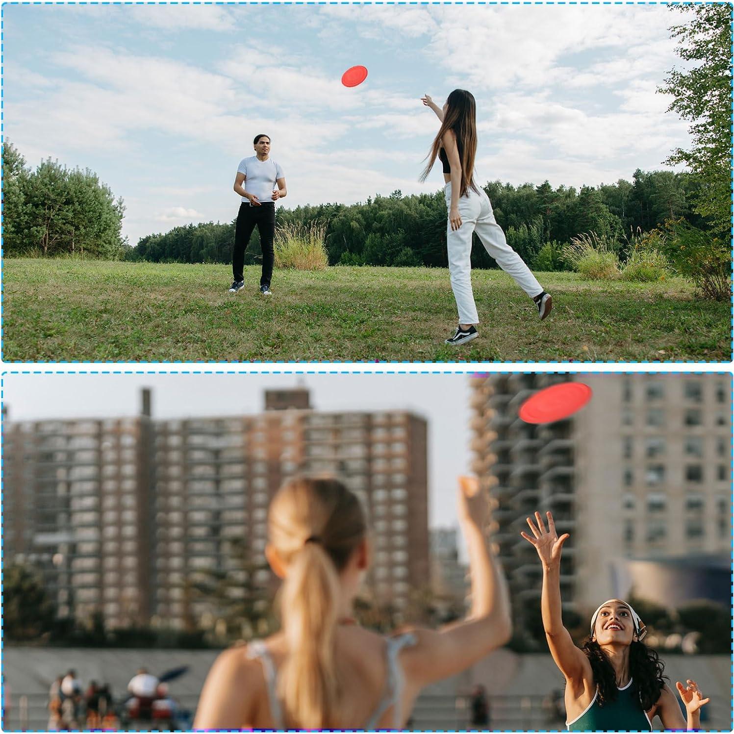 Disco Volador PATIKIL 17.8 cm Rojo Impermeable para Juegos