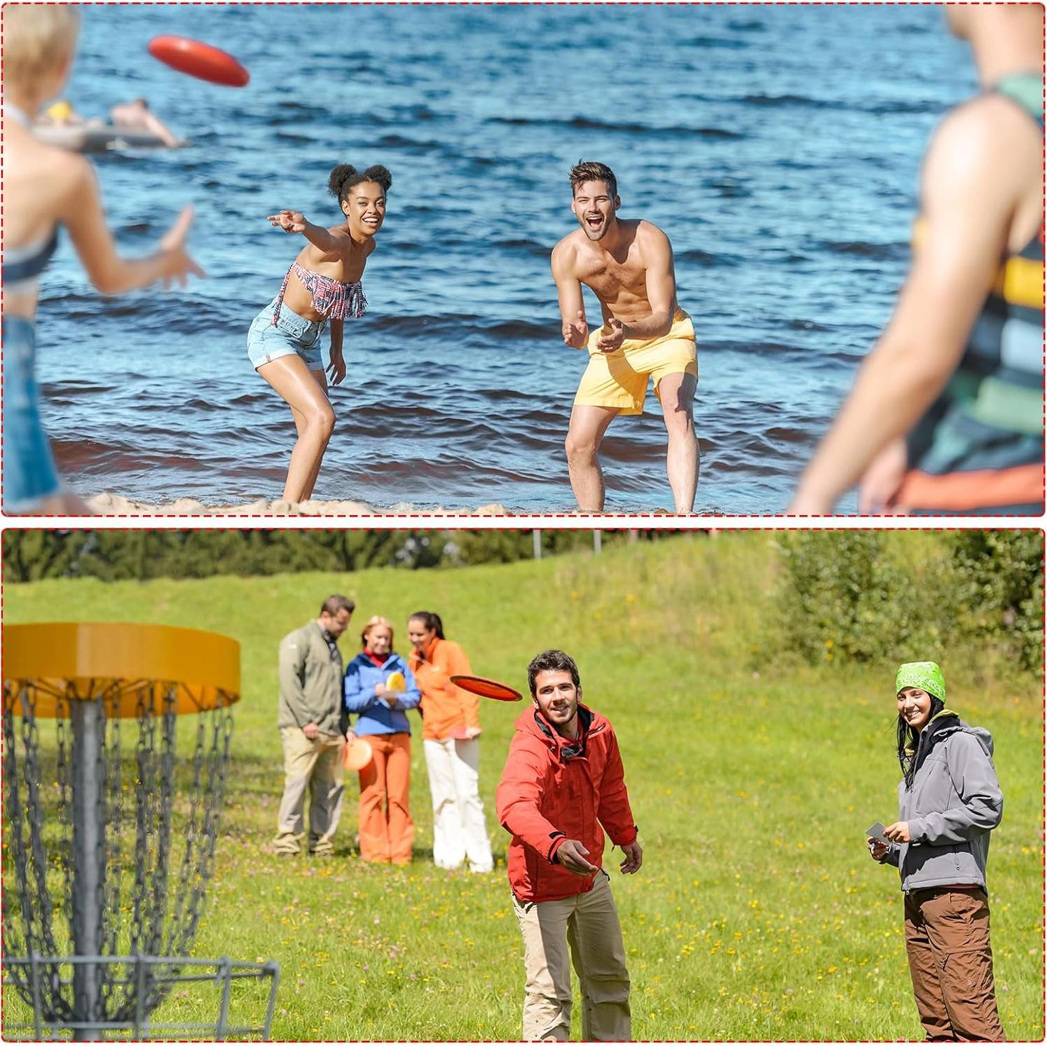 Disco Volador PATIKIL 17.8 cm Rojo Impermeable para Juegos