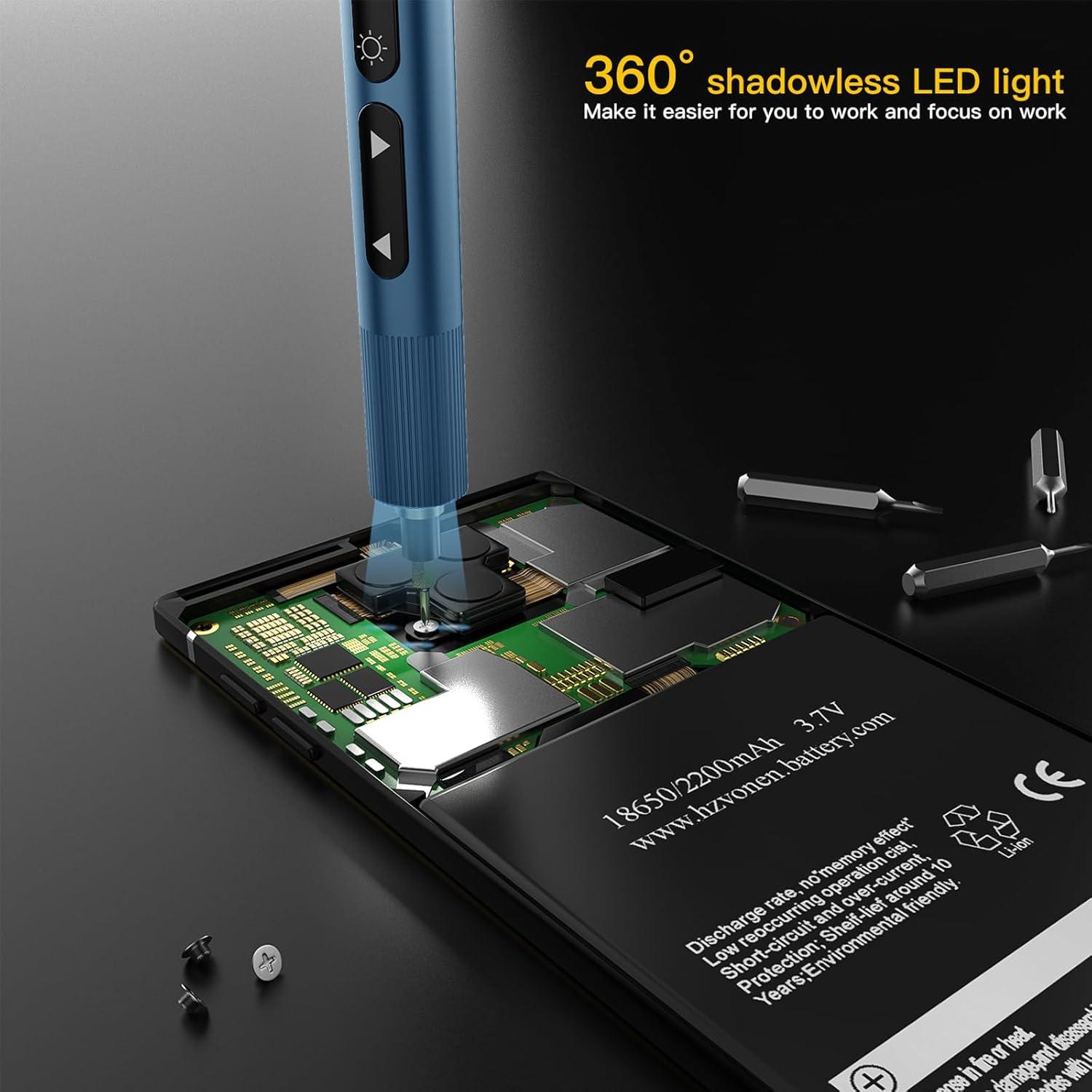 Destornillador Eléctrico Toolendary 55 en 1 Recargable Azul