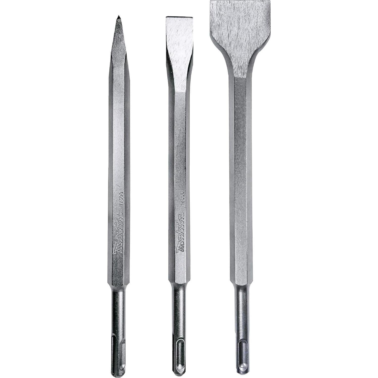 Juego de Puntas y Cinceles SDS+ Makita 3 Piezas para Demolición