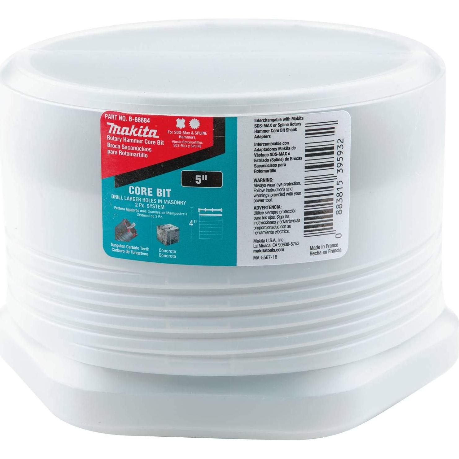 Broca de Núcleo Makita B-66684 5" para Martillo Rotatorio