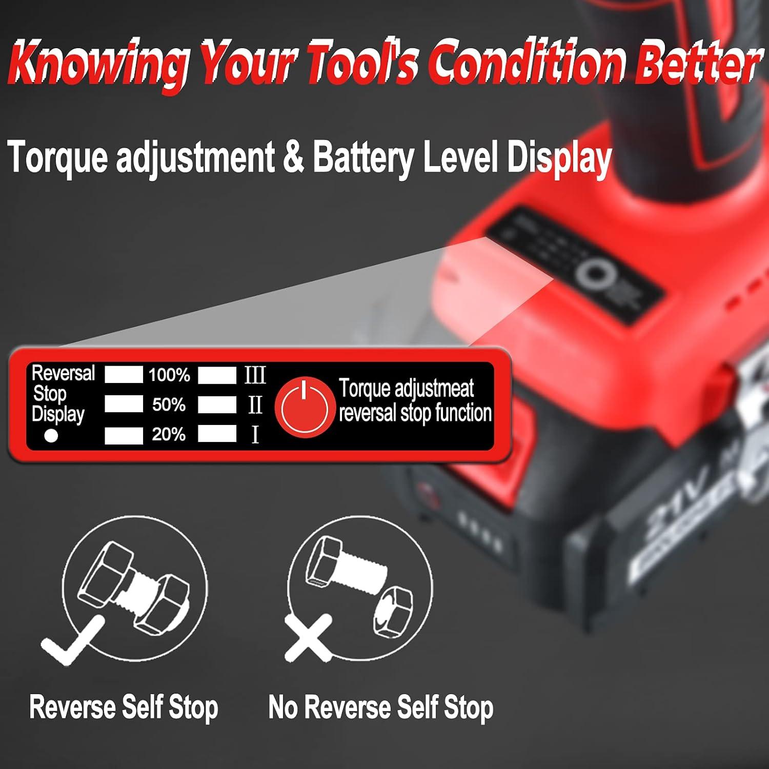 Llave de Impacto Inalámbrica AOBEN 21V 450 Nm con Accesorios
