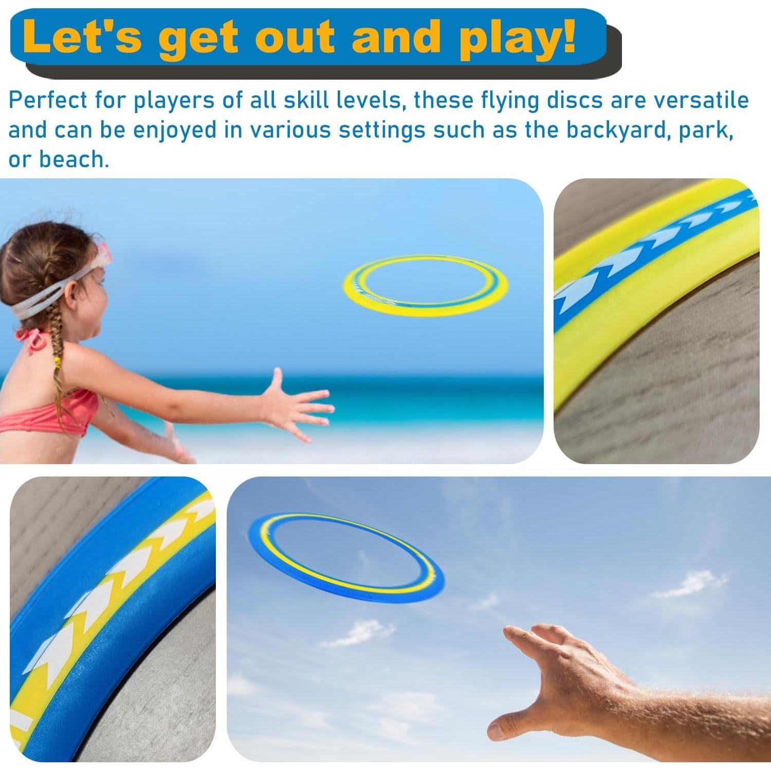 Discos Voladores Senston 27,94 cm Suaves 3 Pcs Diversión Familiar