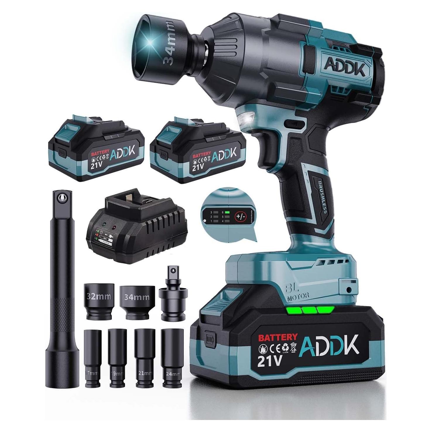 Llave de Impacto Inalámbrica TITA-DONG 21V 1600Nm 6 Velocidades