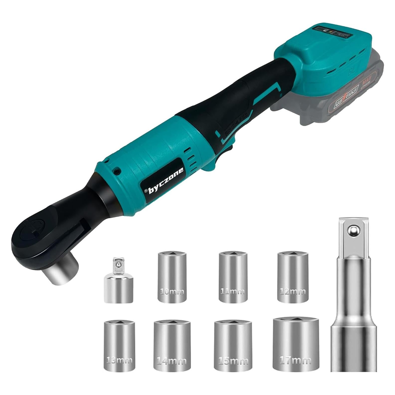 Llave de trinquete inalámbrica 3/8" byczone 18V 100,5 Nm