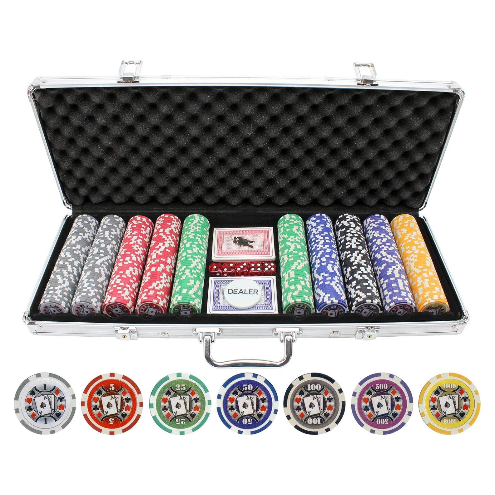 Juego de Fichas de Póker Versa Games 500 Piezas 11.5g