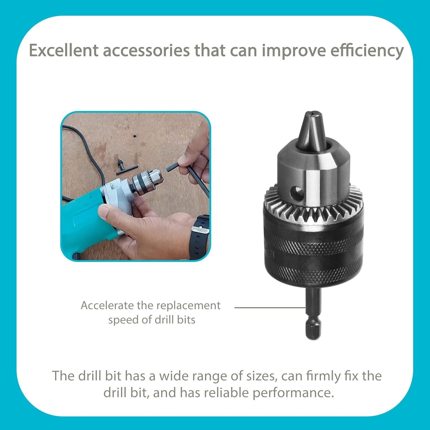 Adaptador Chuck Taladro 3/8" HOLEPU para Impact Driver