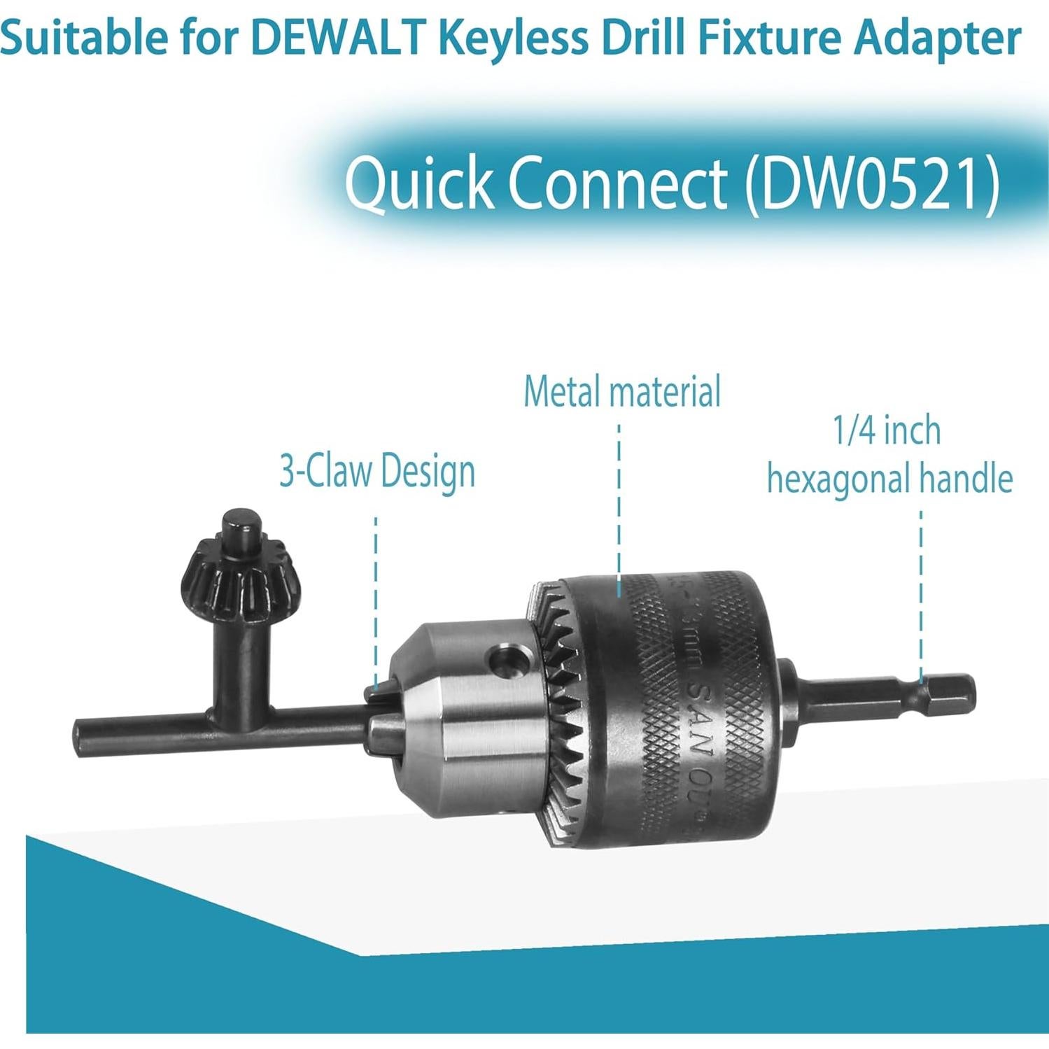 Adaptador Chuck Taladro 3/8" HOLEPU para Impact Driver
