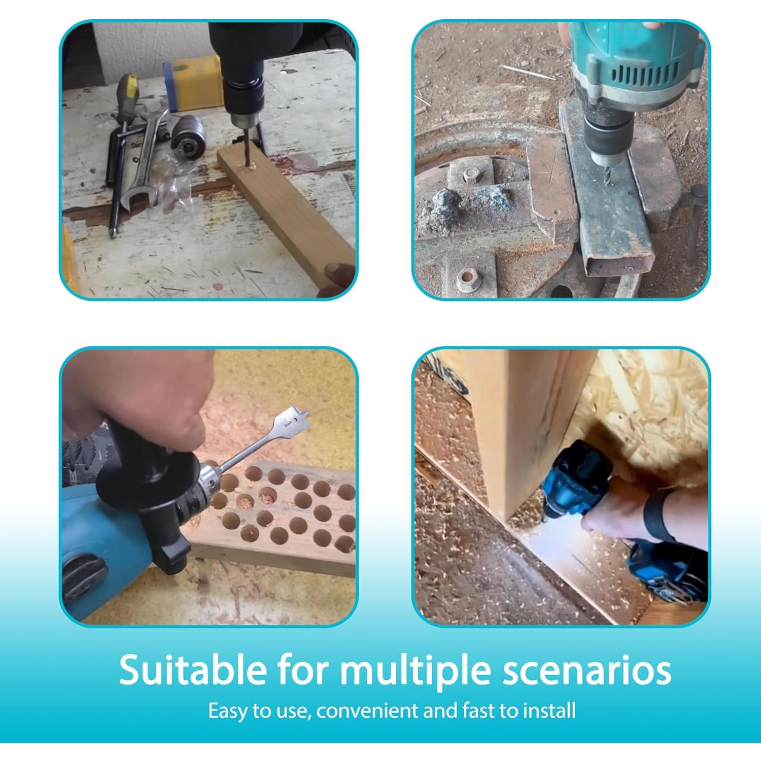 Adaptador Chuck Taladro 3/8" HOLEPU para Impact Driver