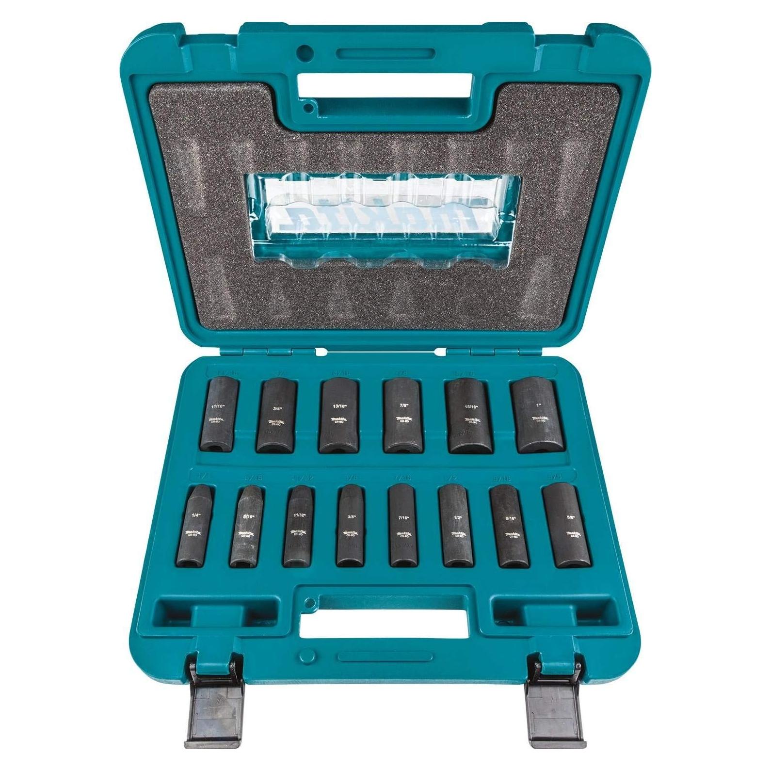 Juego de 14 Enchufes de Impacto Makita A-99655 3/8"