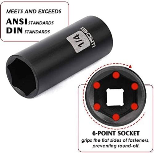 Juego de Enchufes de Impacto LLNDEI 52 Piezas 1/4"