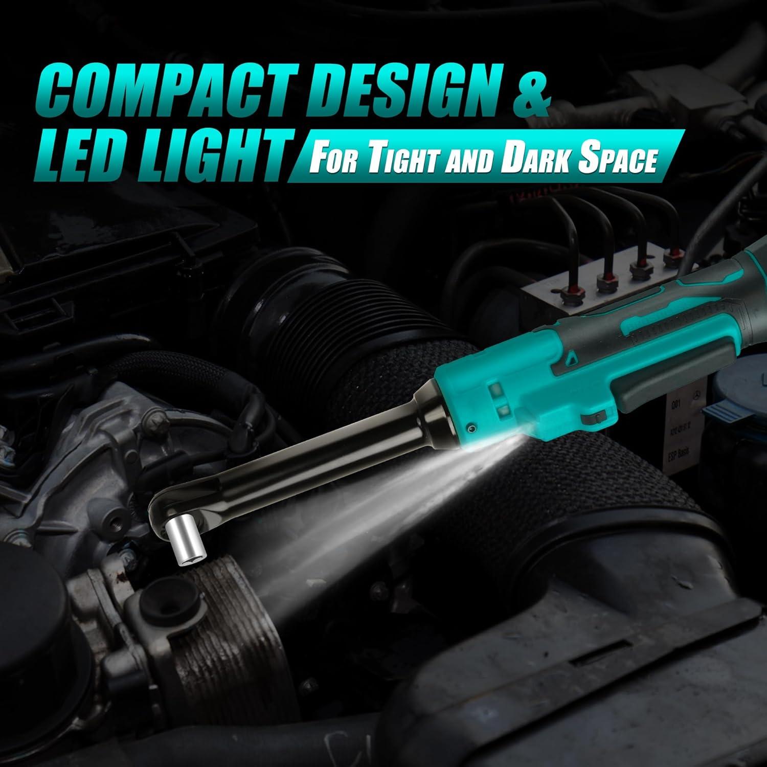 Llave de Trinquete Inalámbrica HTZSSON 3/8" 74 Pies-Libras