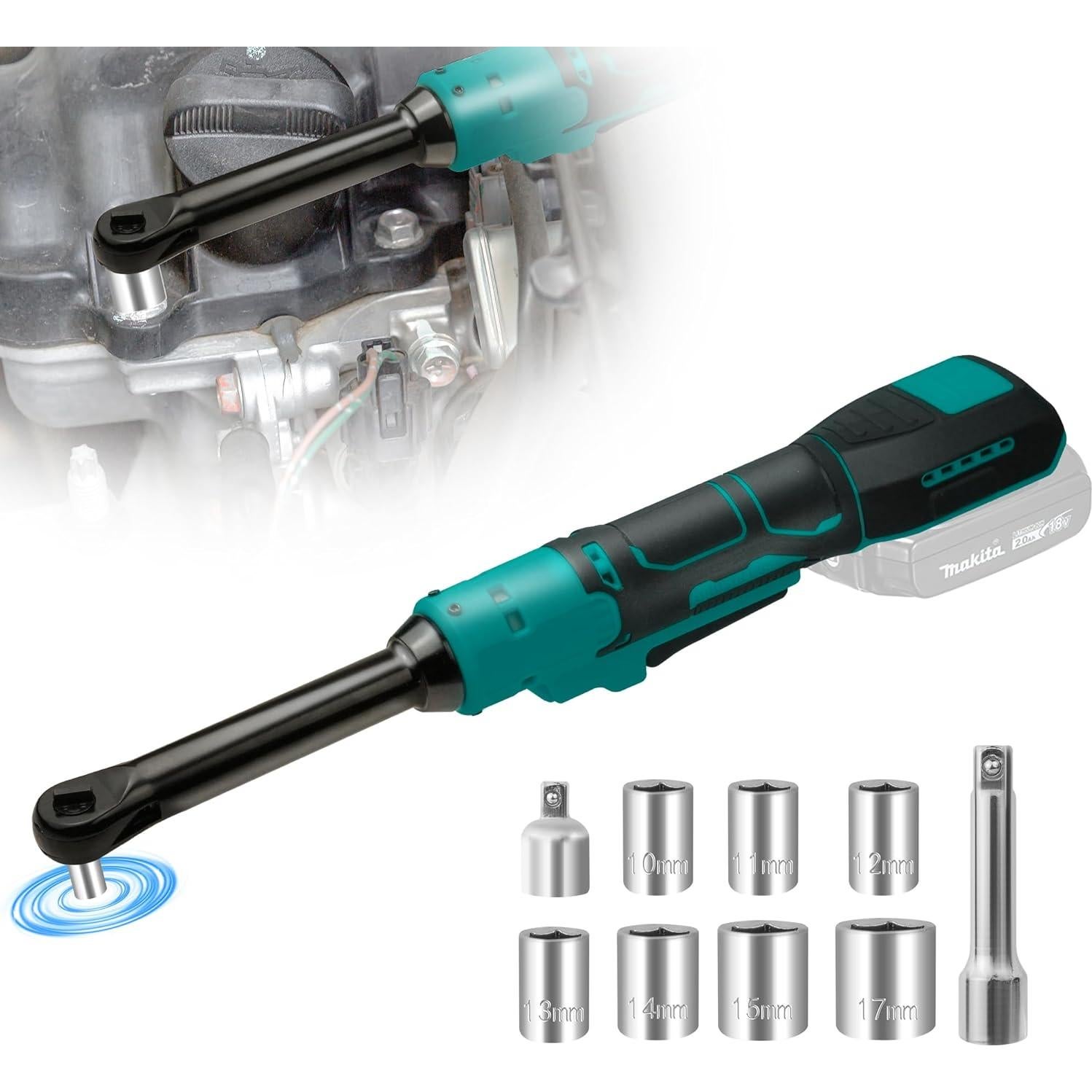 Llave de Trinquete Inalámbrica HTZSSON 3/8" 74 Pies-Libras