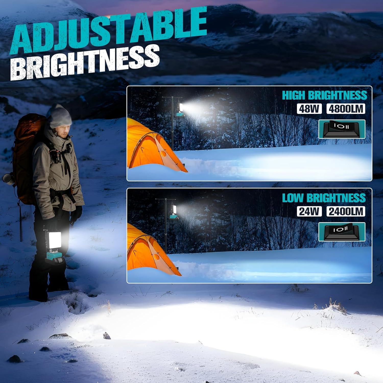 Linterna LED 48W LIVOWALNY para Batería Makita 18V 4800LM