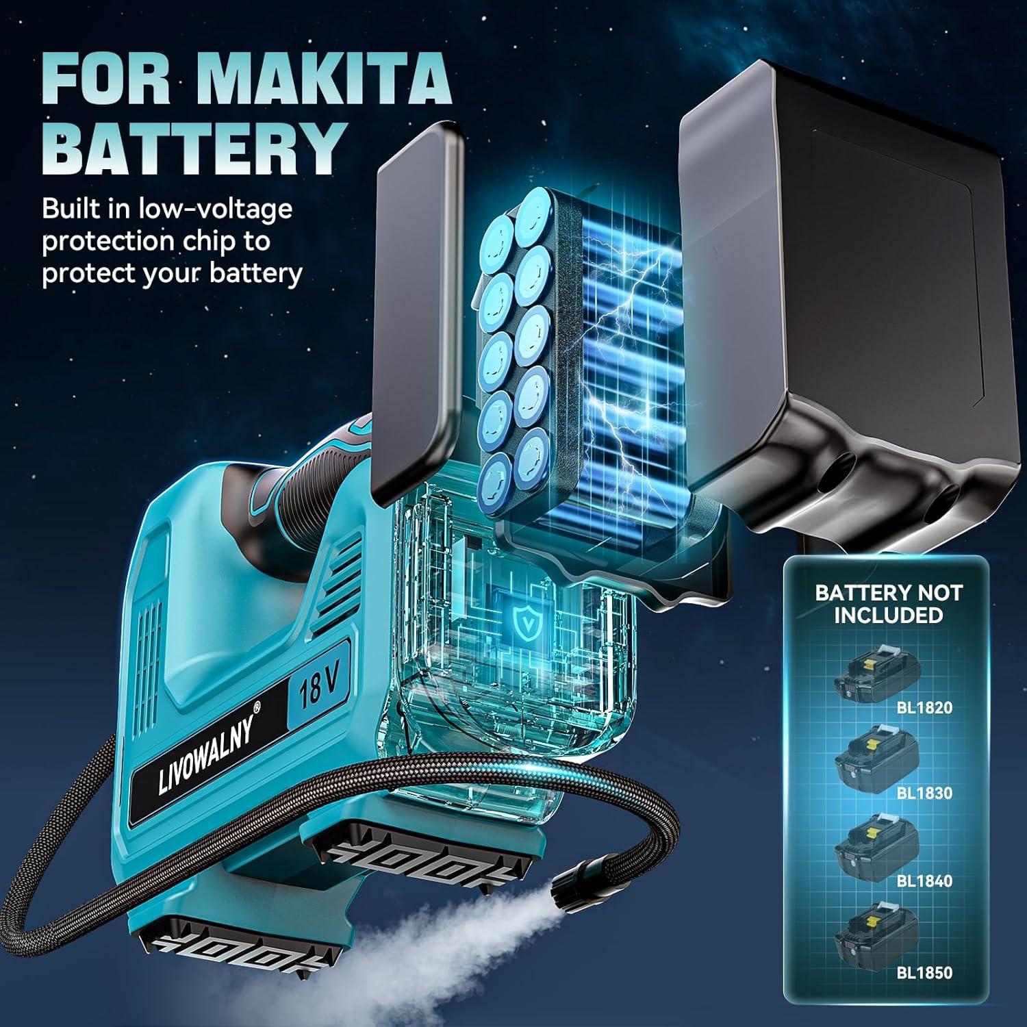 Compresor de Aire LIVOWALNY 160 PSI Batería Makita 18V
