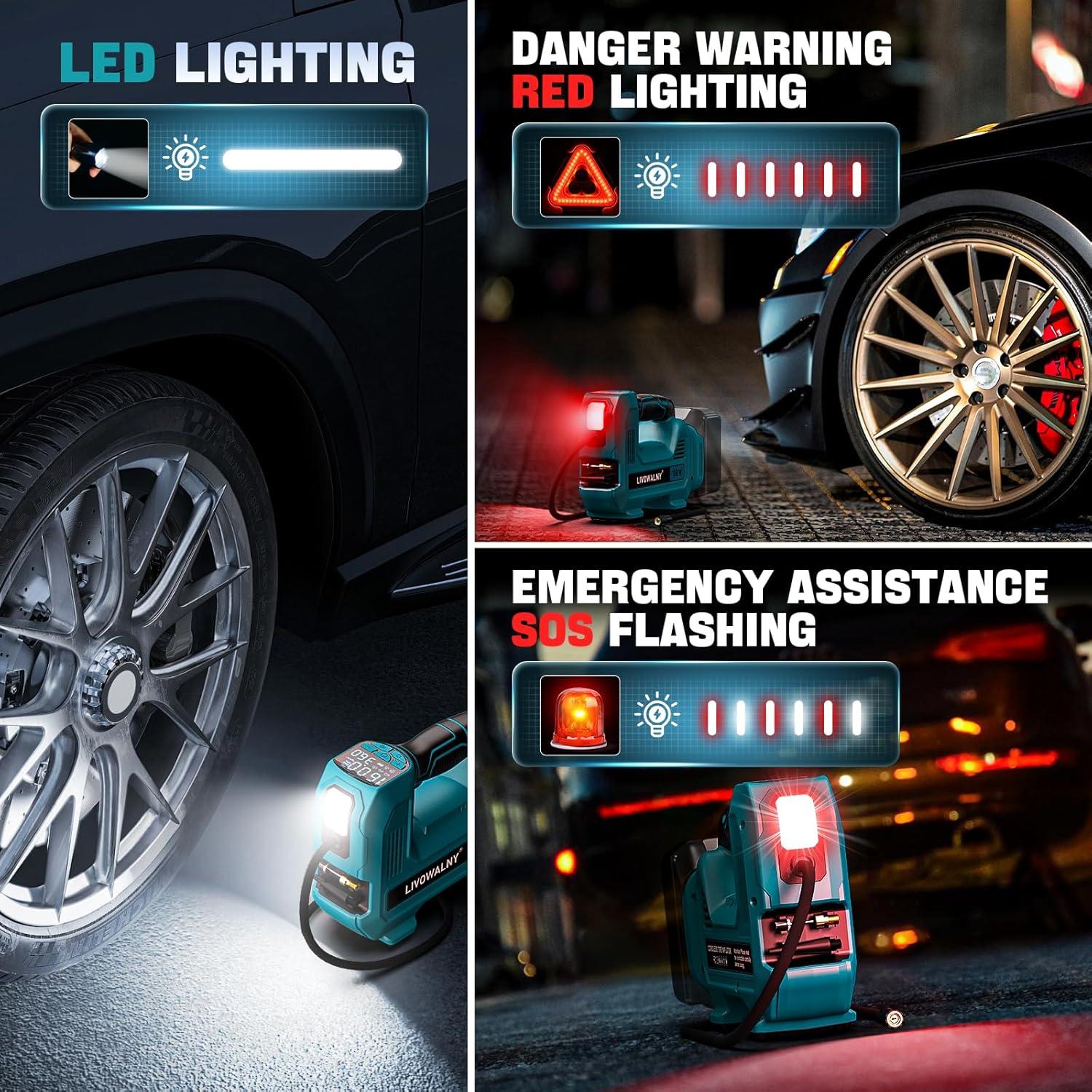 Compresor de Aire LIVOWALNY 160 PSI Batería Makita 18V