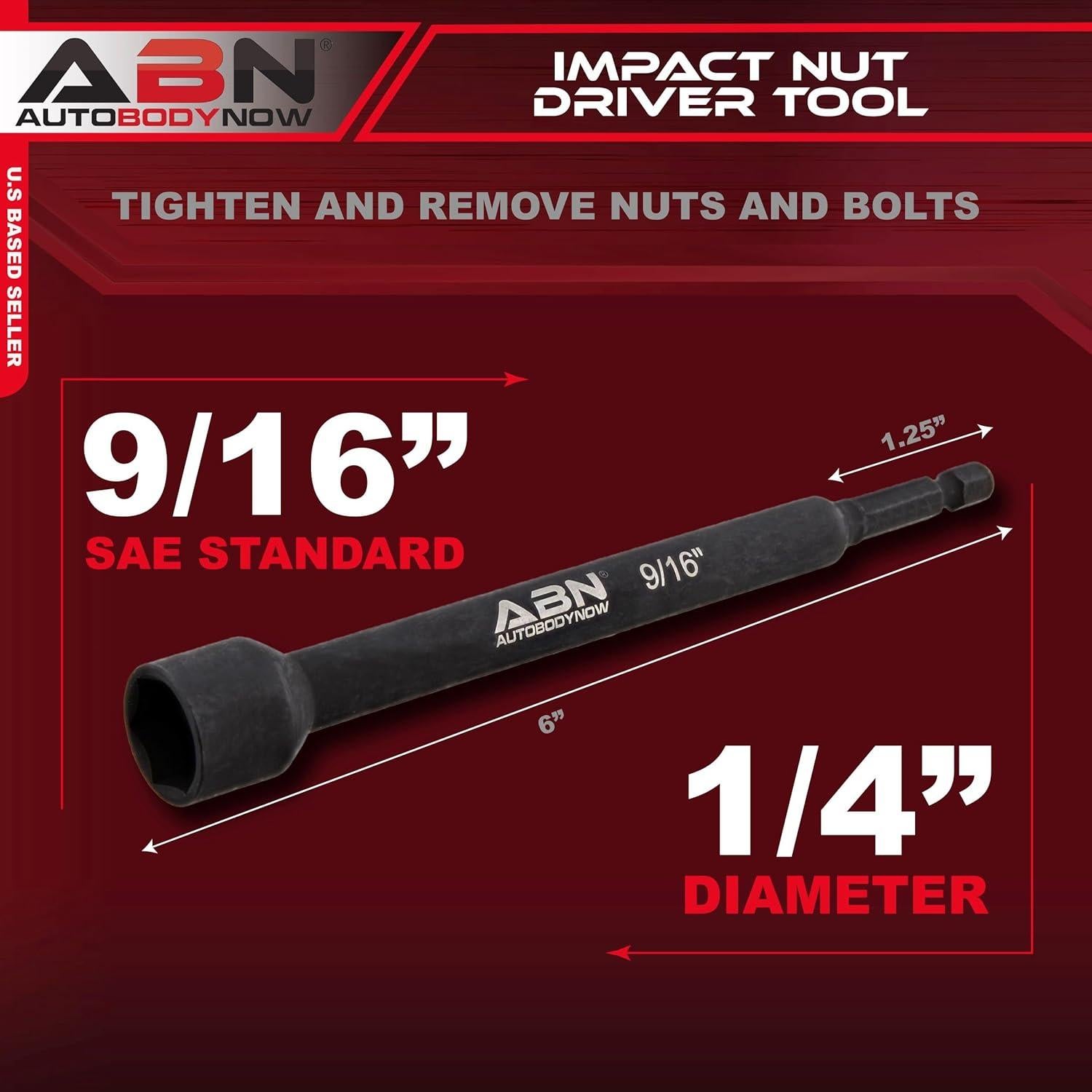 Conductor de Tuercas ABN 14.3 mm Magnético 15.2 cm