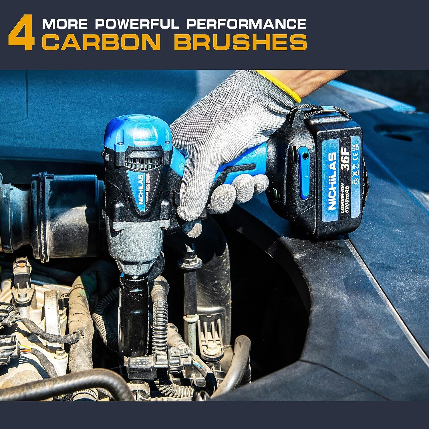 Llave de Impacto Inalámbrica Nichilas 21V 420Nm 2 en 1