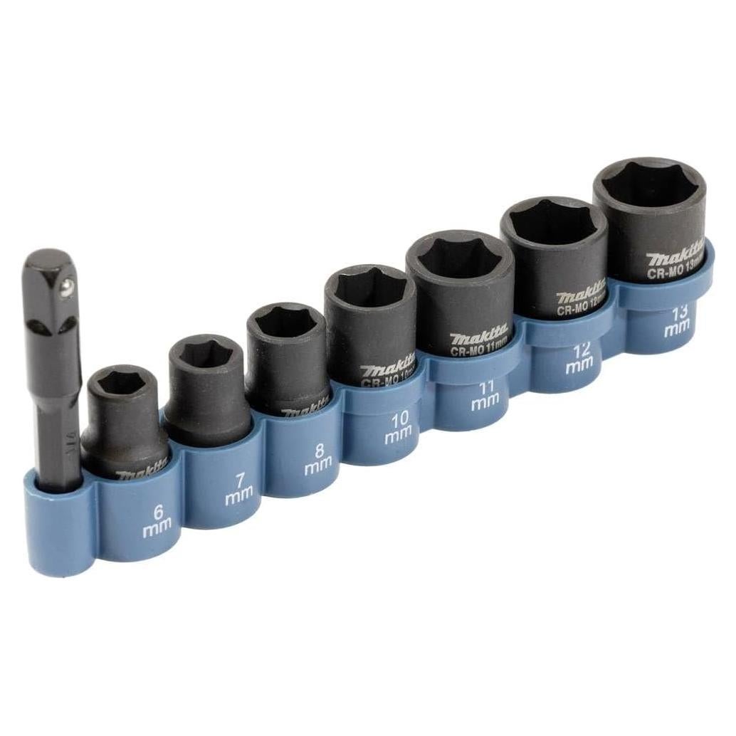 Juego de 8 Enchufes de Impacto Makita E-12289 6-13mm