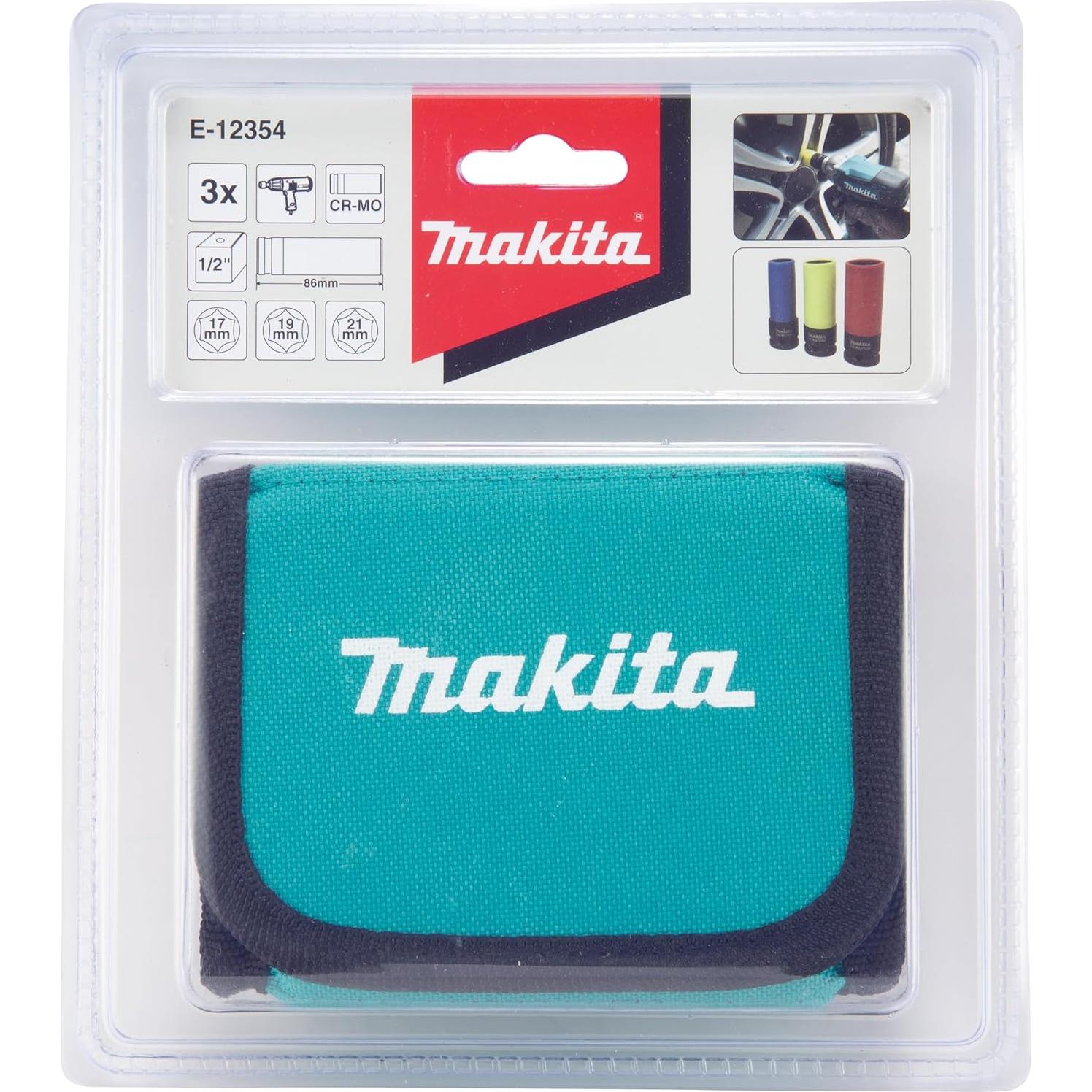 Juego de Enchufes Profundos Makita E-12354 para Tuercas de Rueda