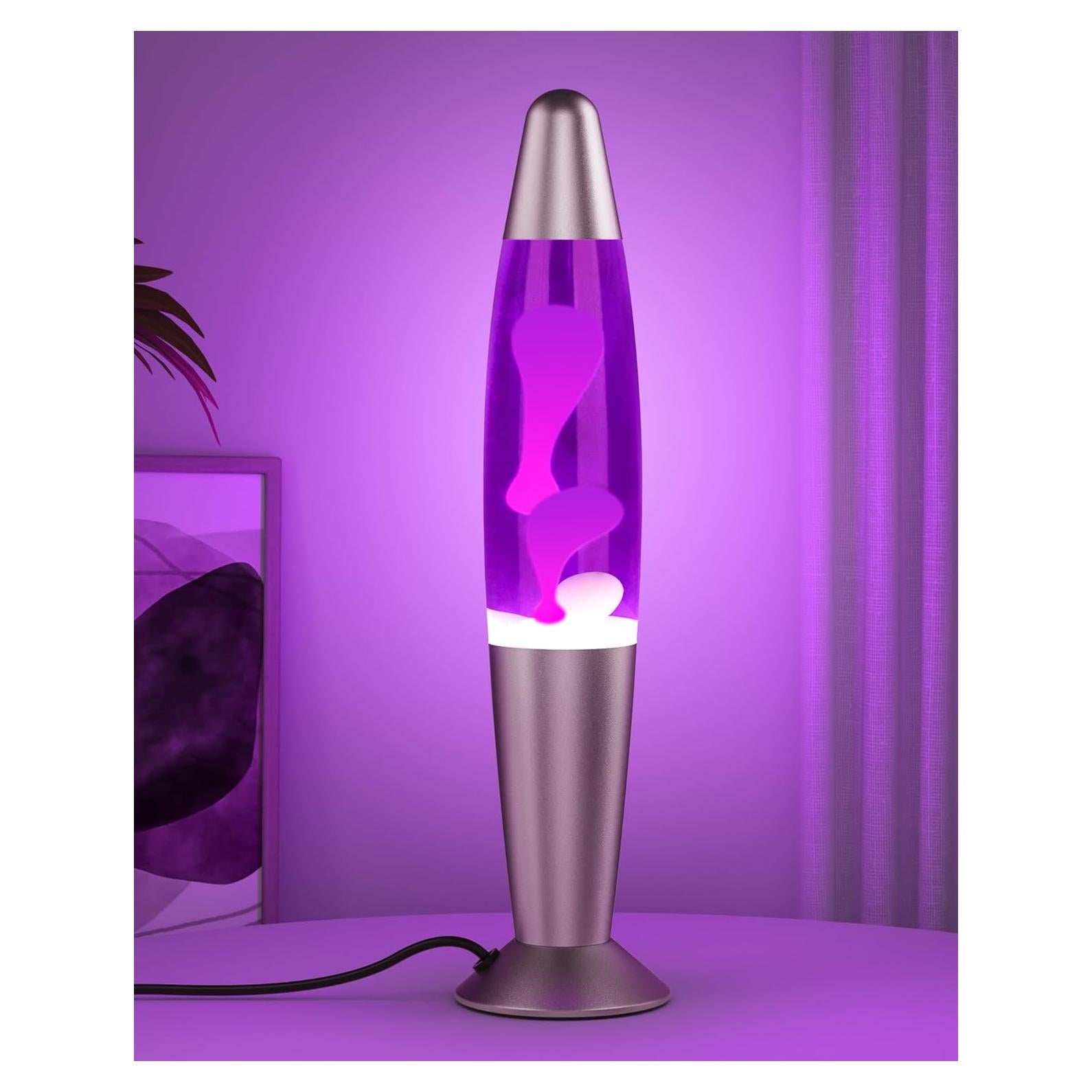 Lámpara de Movimiento Líquido Eadaiylon Púrpura 33cm