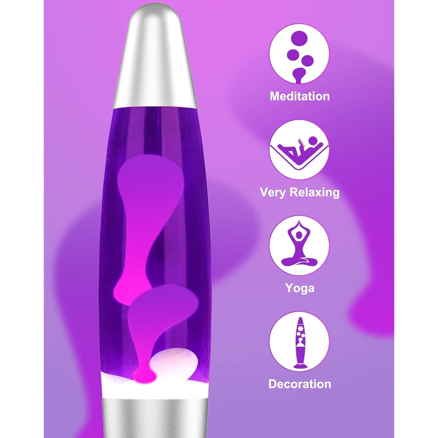 Lámpara de Movimiento Líquido Eadaiylon Púrpura 33cm