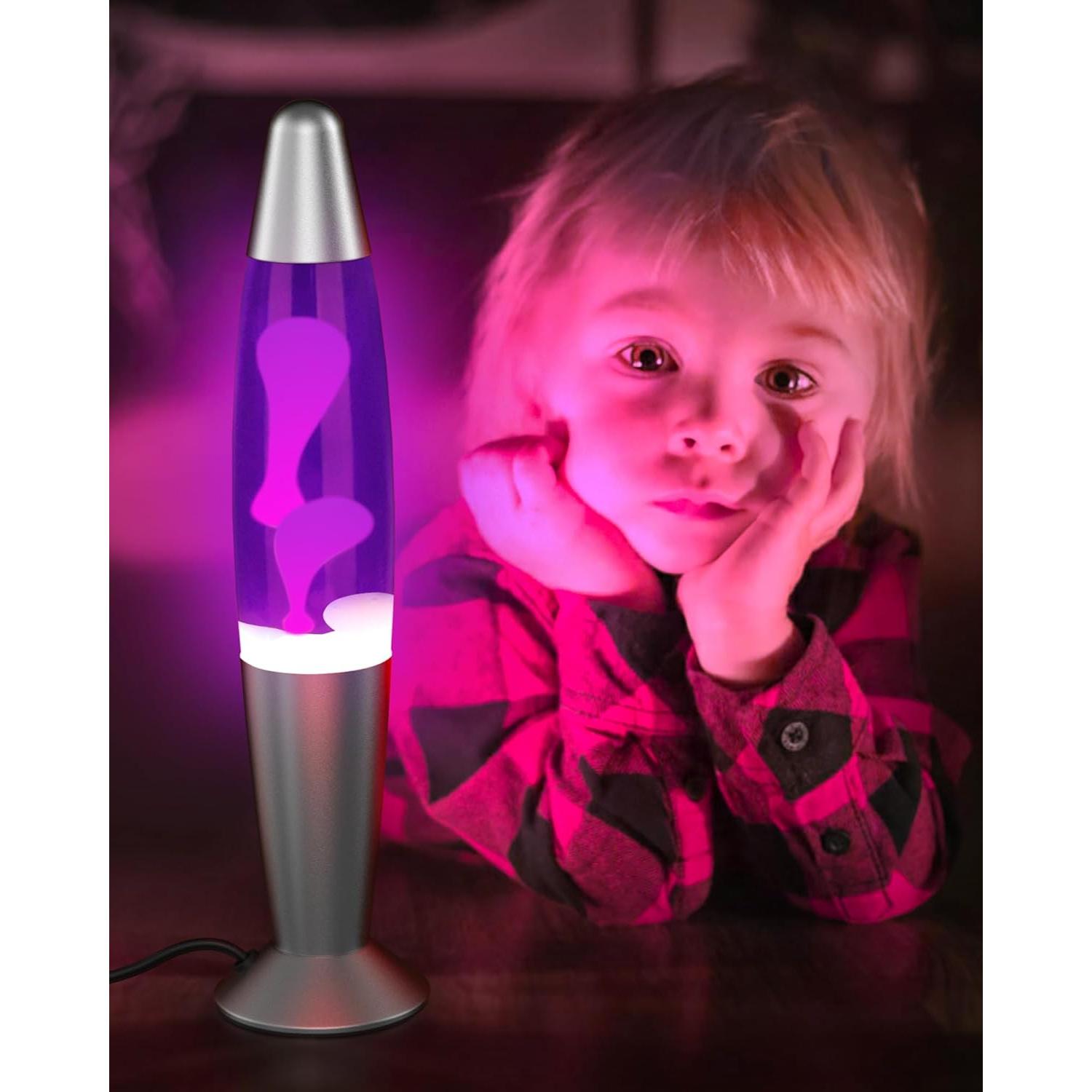 Lámpara de Movimiento Líquido Eadaiylon Púrpura 33cm