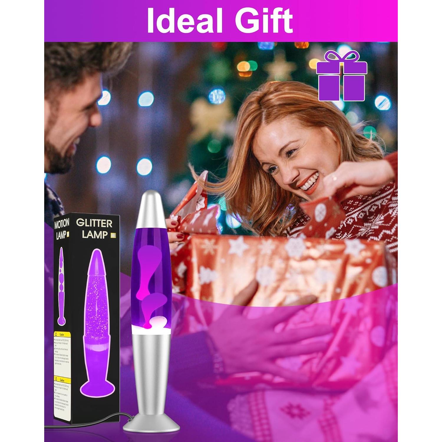 Lámpara de Movimiento Líquido Eadaiylon Púrpura 33cm