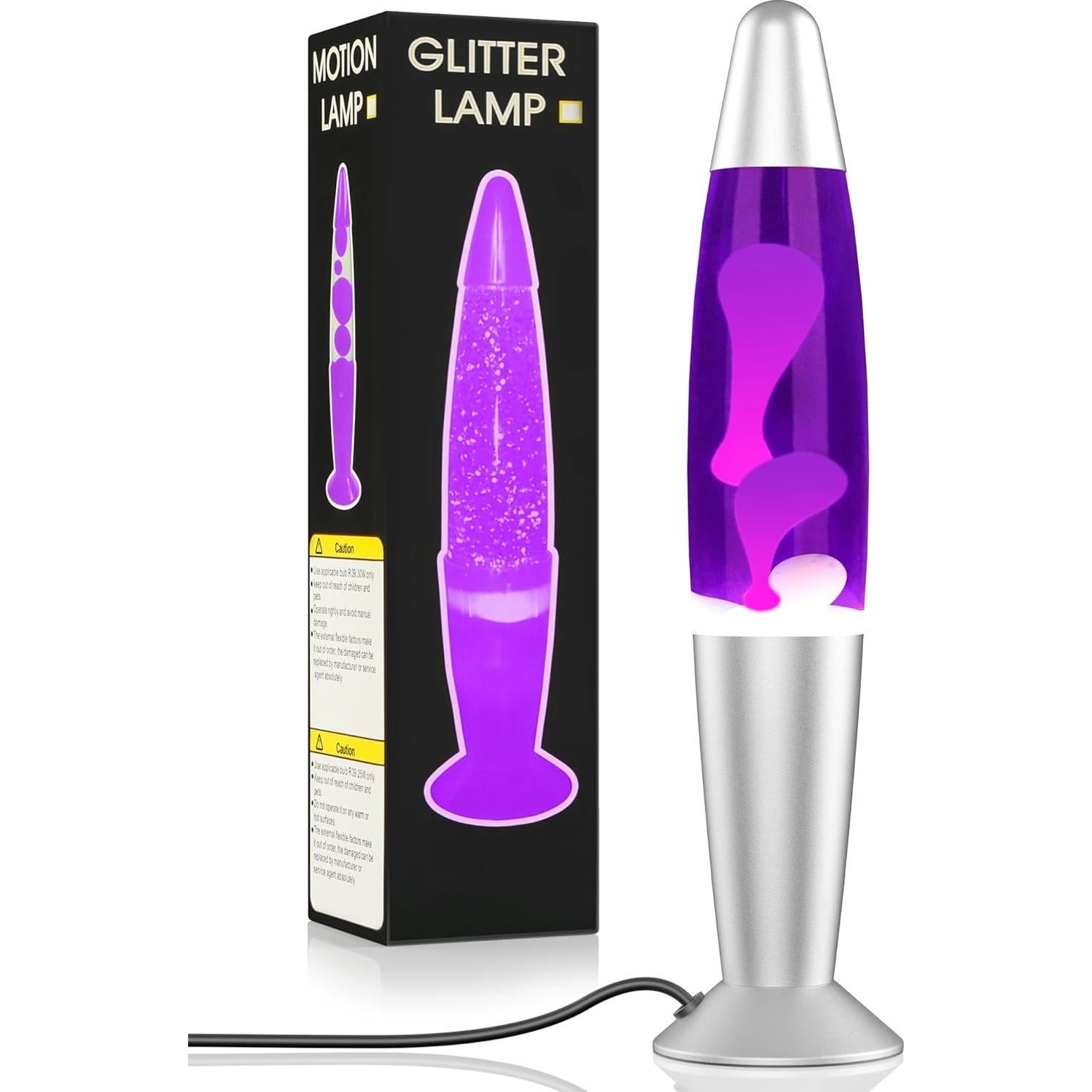 Lámpara de Movimiento Líquido Eadaiylon Púrpura 33cm