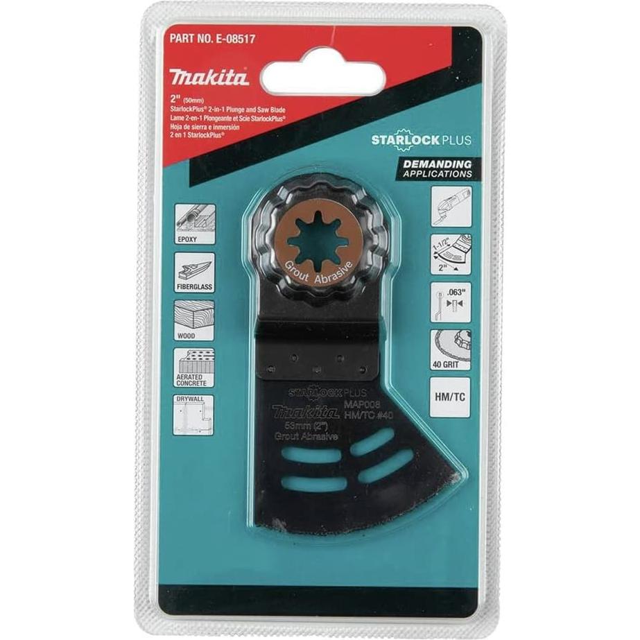 Makita E-08517 Herramienta Oscilante 2-en-1 Plunge y Sierra Carburo