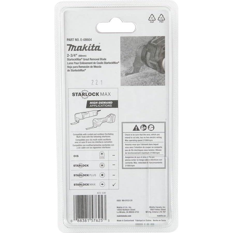 Hoja Multiusos Oscilante Makita E-08604 30 Grano Carburo