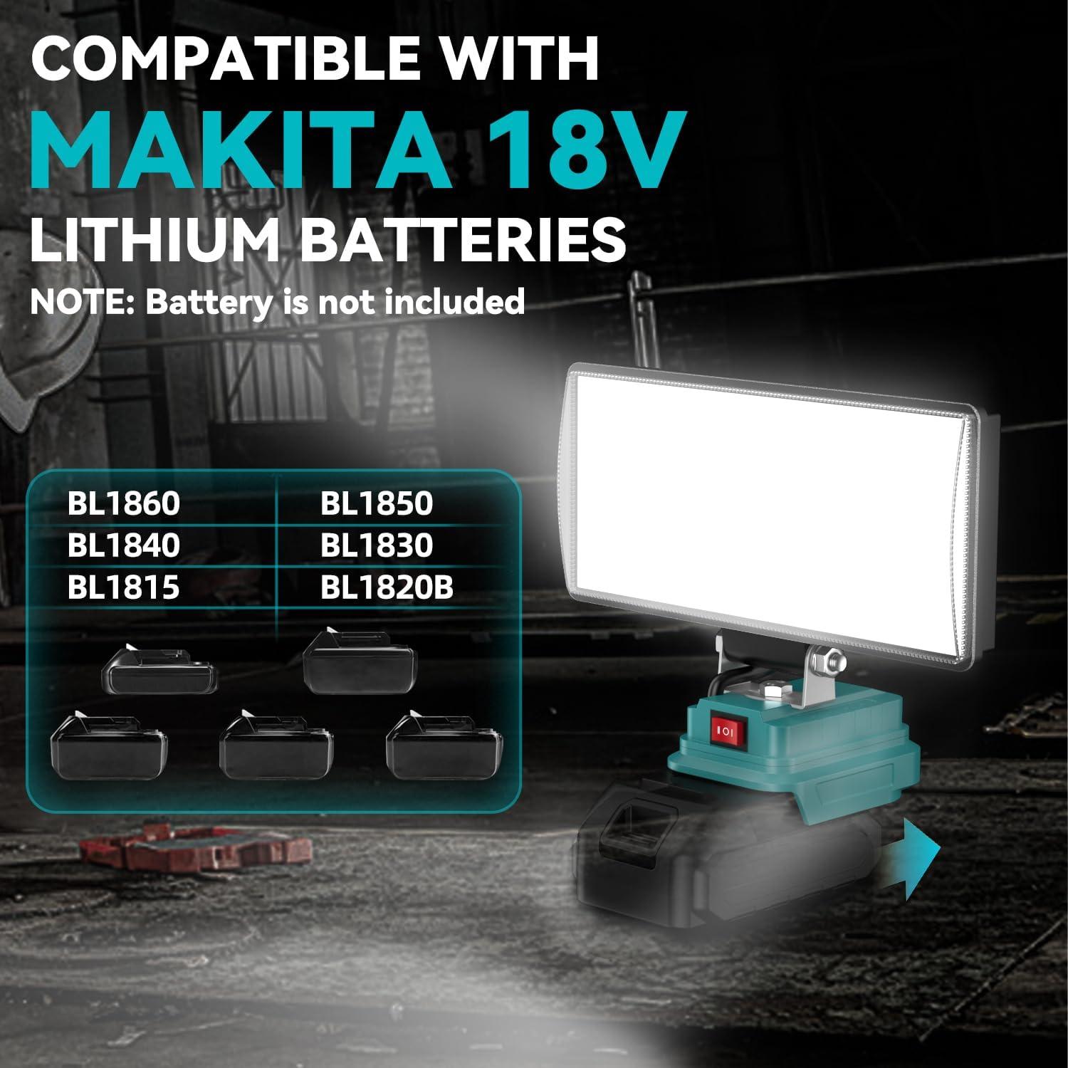 Luz de trabajo LED DEMIMA 20V 5400 lúmenes ajustable