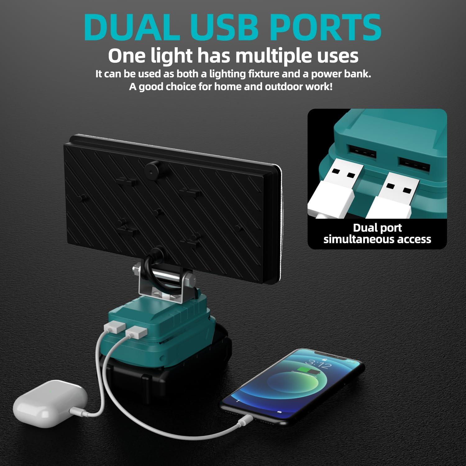 Luz de trabajo LED DEMIMA 20V 5400 lúmenes ajustable