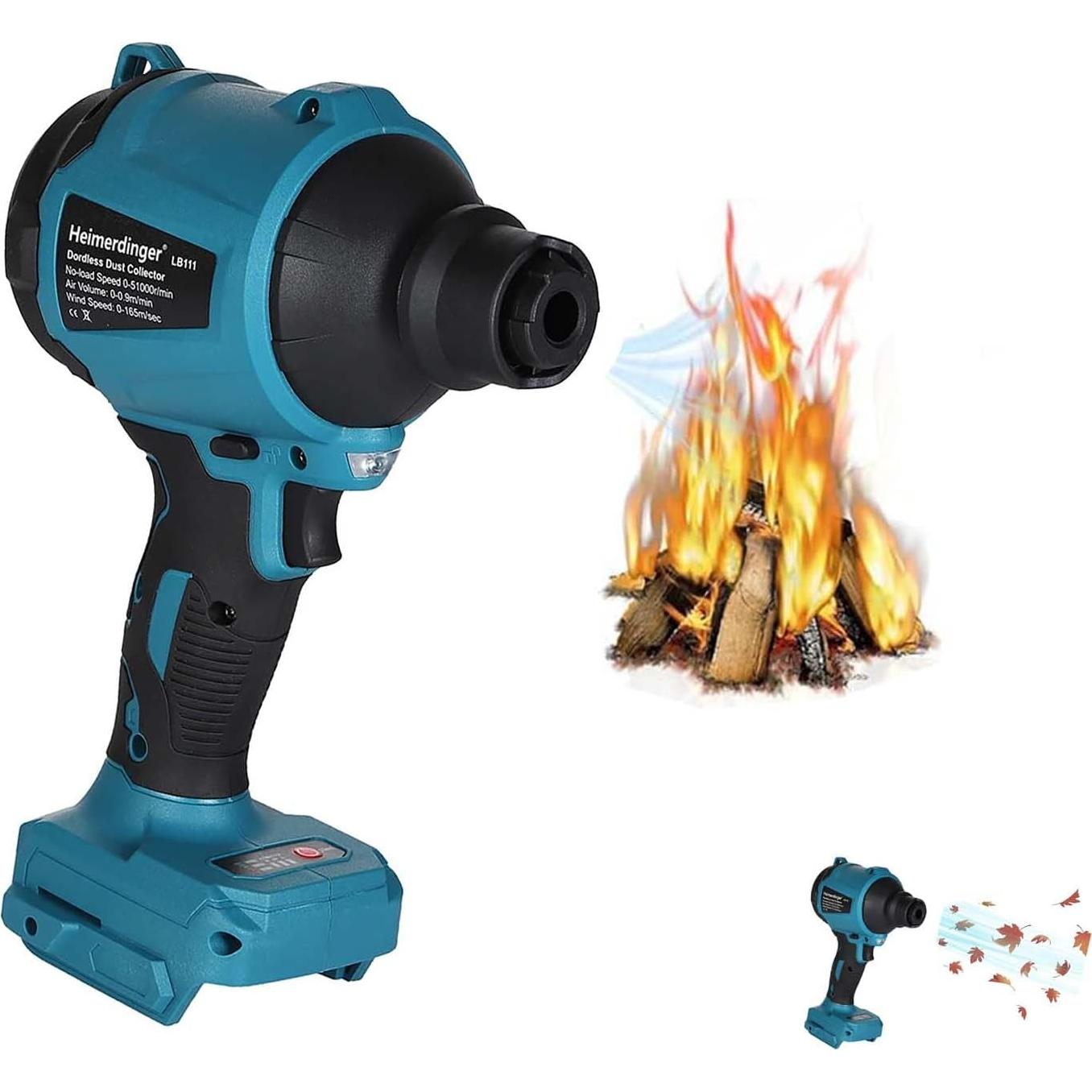 Soplador de Aire Inalámbrico Heimerdinger 18V 3 Velocidades