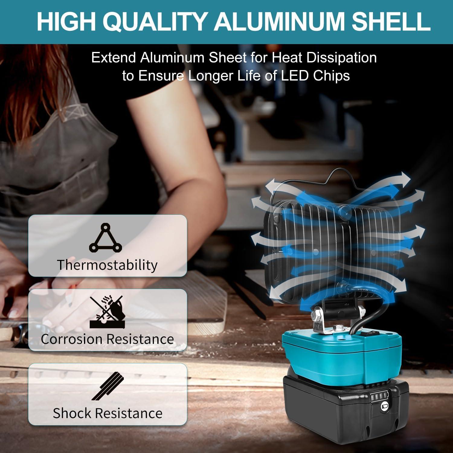 Luz de trabajo LED Makita 18V 3600LM portátil azul