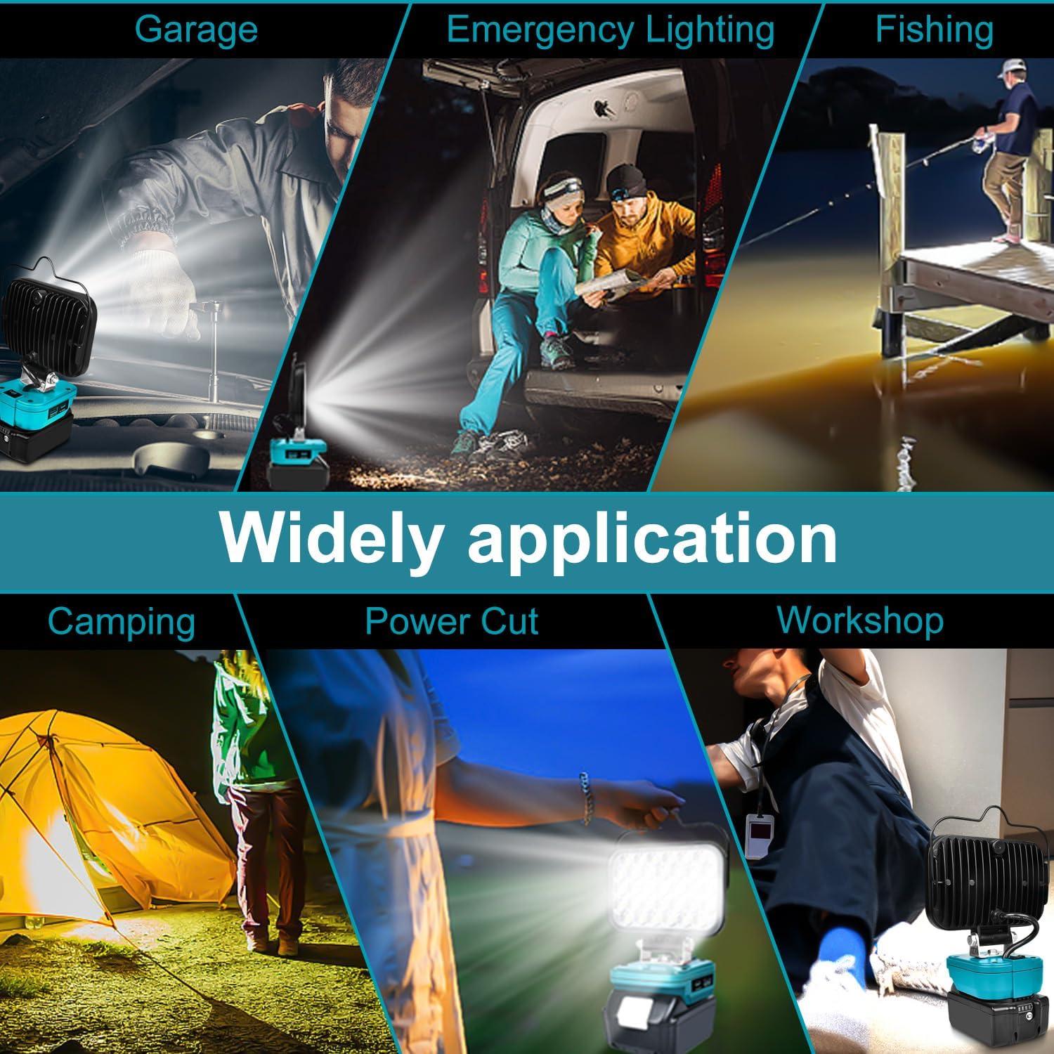 Luz de trabajo LED Makita 18V 3600LM portátil azul