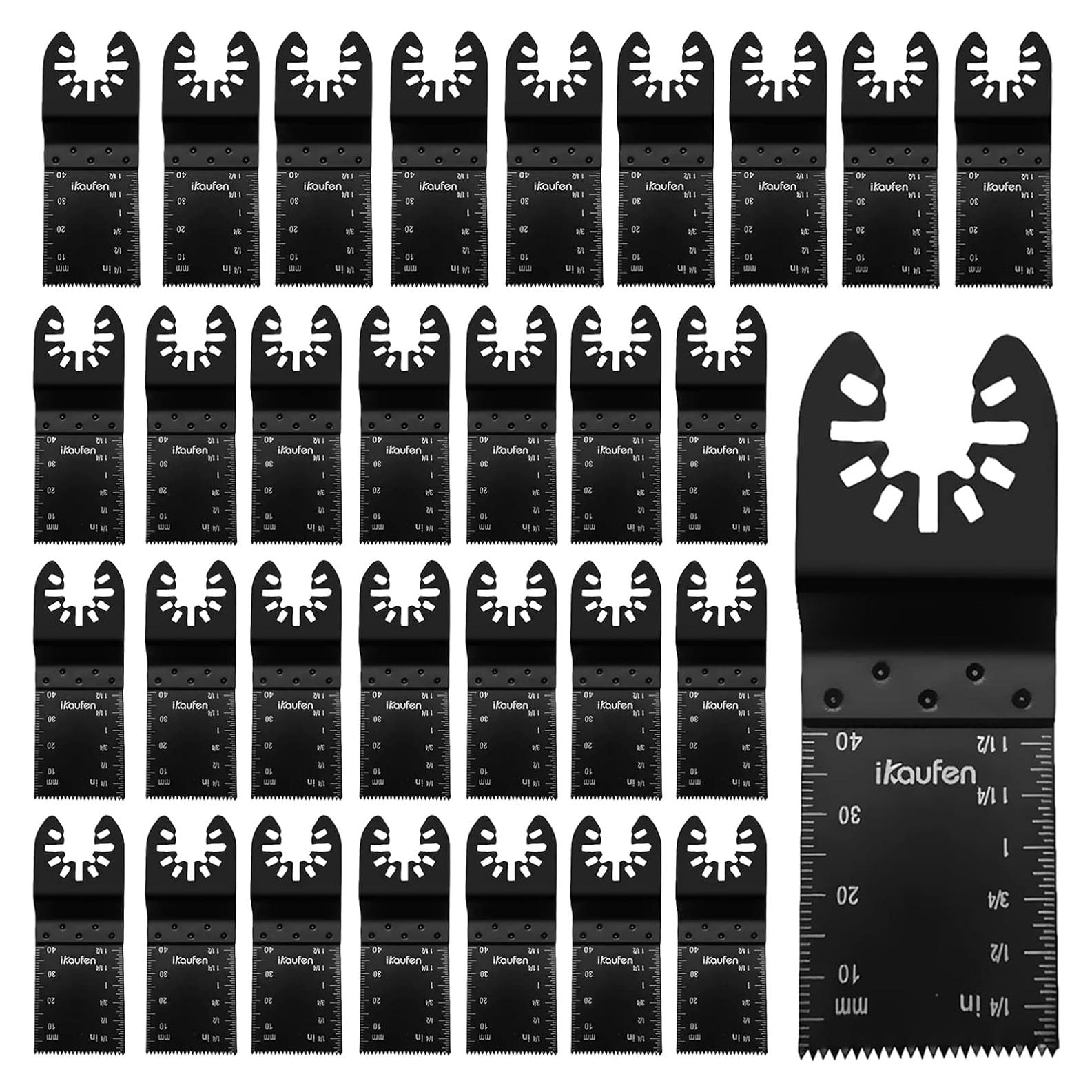 Hojas de Sierra Oscilante Ikaufen 30 Piezas para Madera y Metal