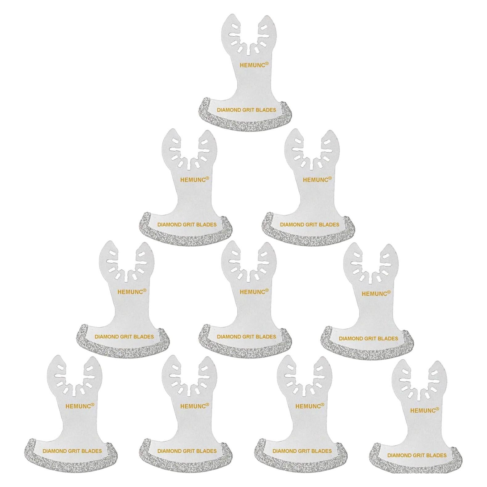 Juego de 10 Cuchillas Oscilantes de Diamante HEMUNC