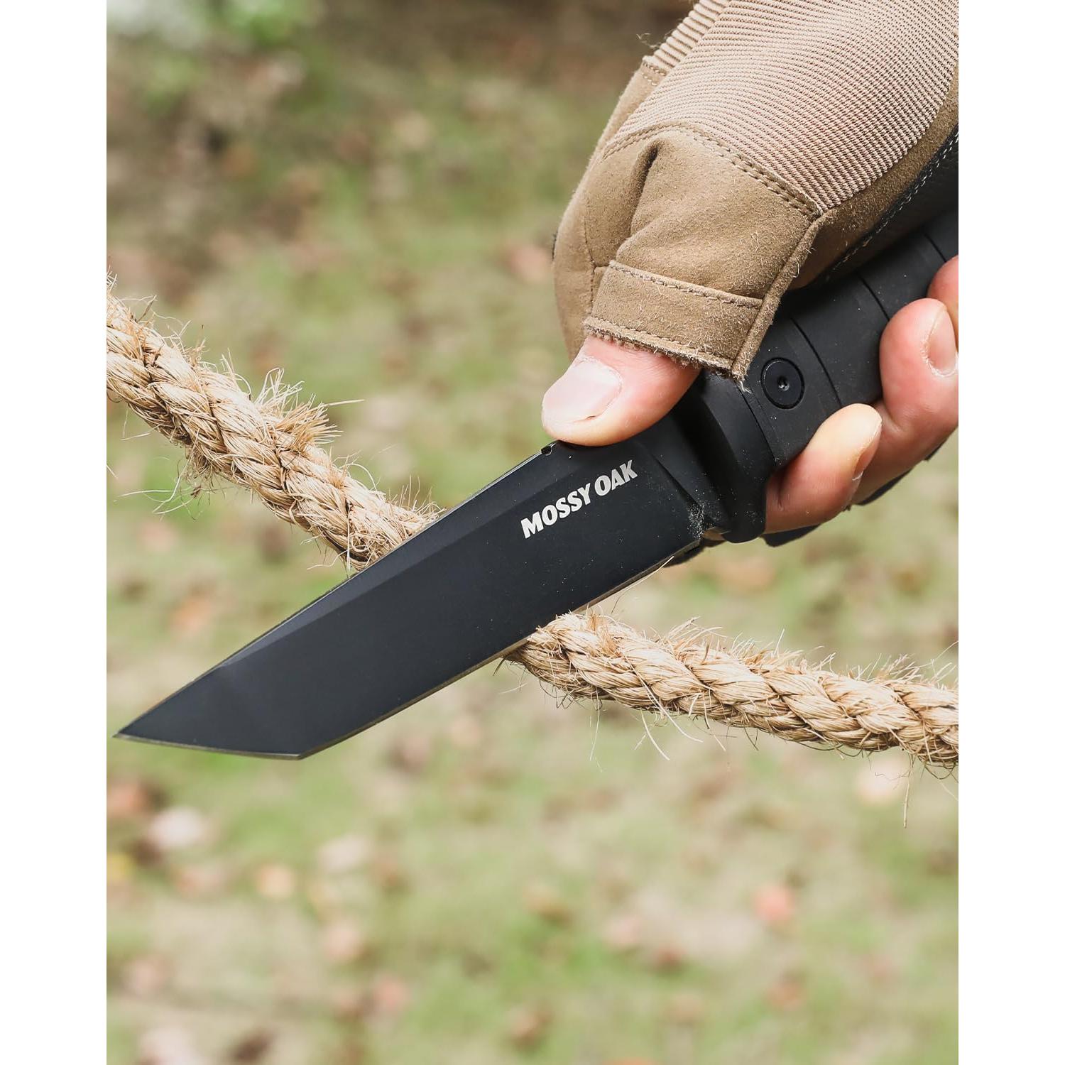 Cuchillo de Caza Mossy Oak 25.4 cm Acero 14C28N con Funda