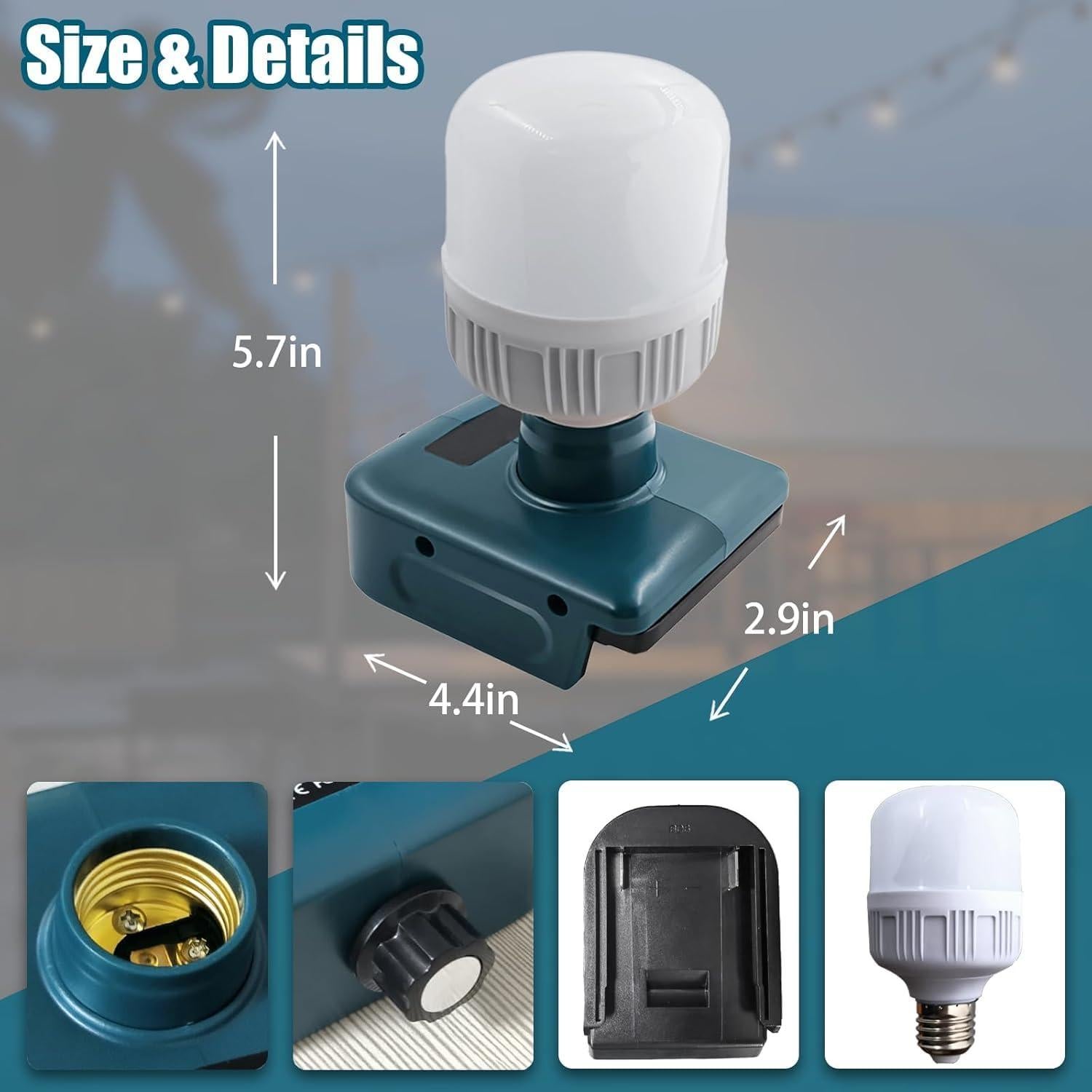 Luz de trabajo LED TEPULAS 12W 1300LM para Makita 18V