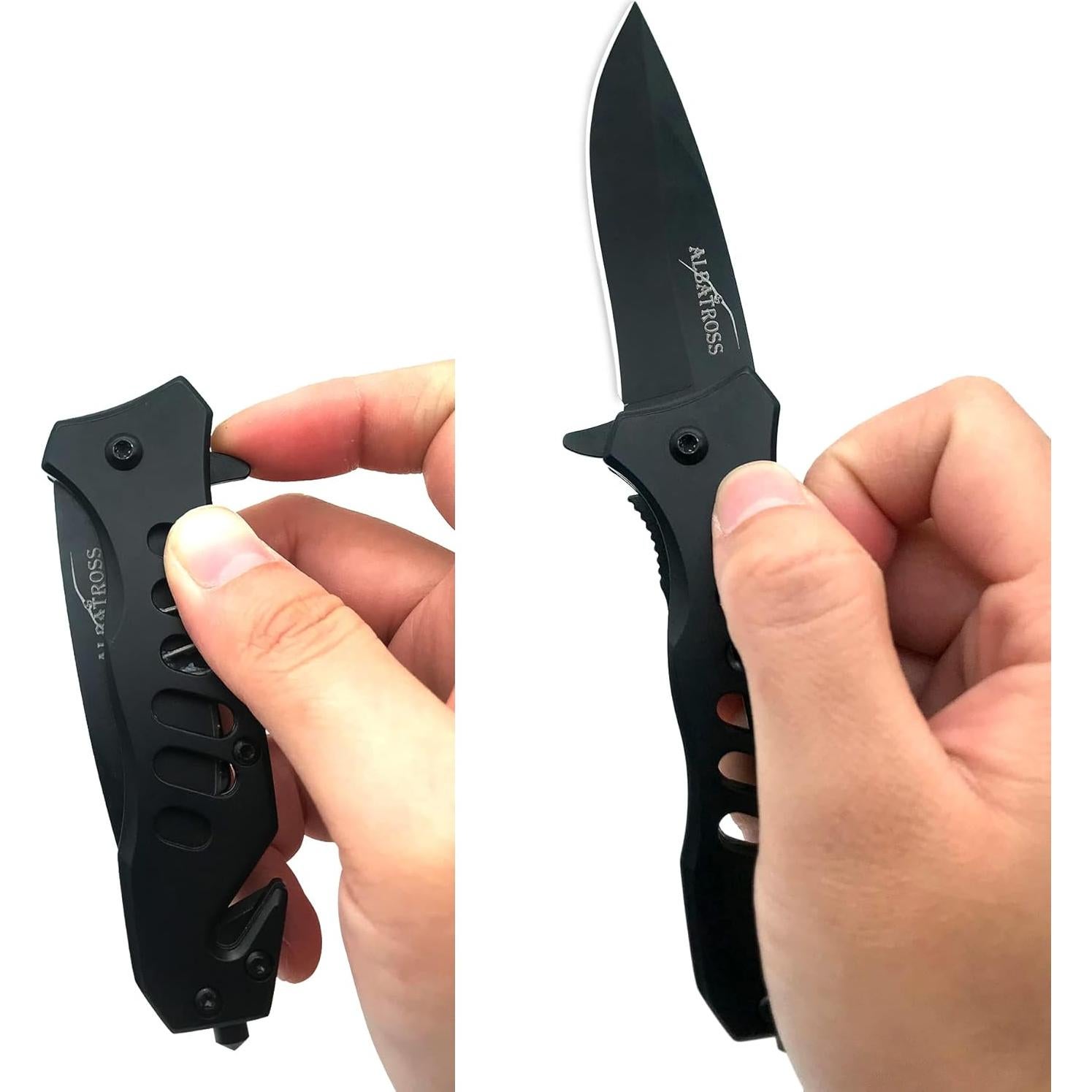 Cuchillo Táctico Plegable ALBATROSS FK003 6.5cm Negro