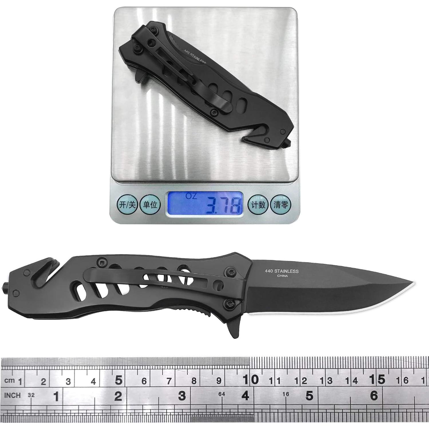 Cuchillo Táctico Plegable ALBATROSS FK003 6.5cm Negro