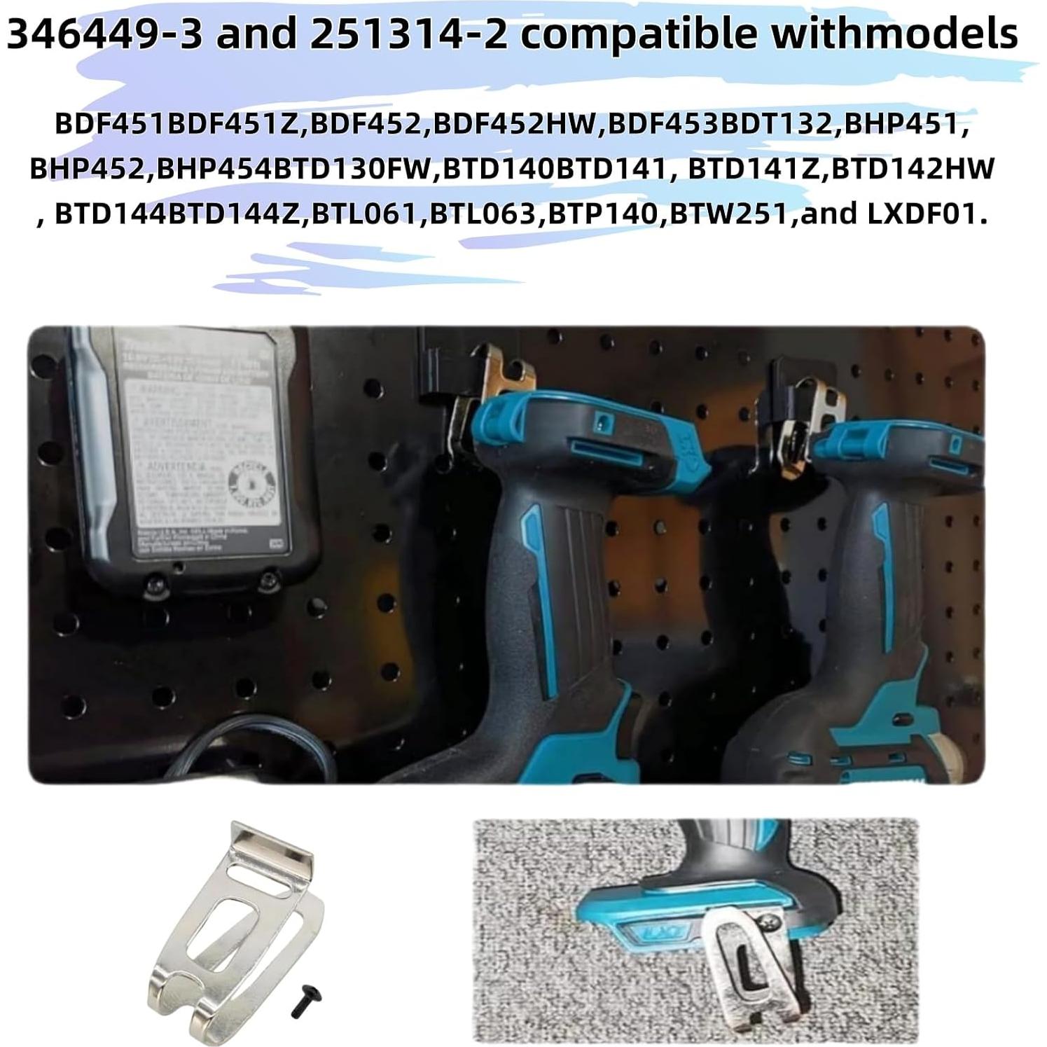 Kit de Clips de Cinturón Koiuetua 4 Piezas Compatible Makita